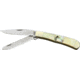Frost Mini Trapper Folding Knife,Stainless Clip and Spey Blade, Gold Pearl Abalone Handle F18231GPAB