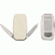Frost Money Clip Folding Knife,Stainless Blade, Smooth Bone Front Handle F15447SB
