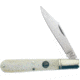 Frost Ocoee River Barlow Folding Knife,Stainless Clip Blade, White Smooth Bone Handle FOC588WSB
