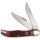 Frost Ocoee River Dirt Buster Folding Knife, Mirror SS Clip And Skinner Blades, Red Pick Bone Handle, OC-550RPB