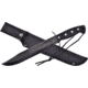 Frost Operation Bowie Knife, 10 black finish stainless clip point blade, Black rubber handle, TX-0005