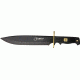 Frost Quicksilver Bowie Fixed Blade Knife, 10.25in, Serrated, Black Fingergrooved Rubberized Handle FQS578RUBB