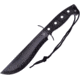 Frost Recoil Bowie Knife, 13in Overall, 8in, Black Finish Stainless Blade, Black Rubber Handle, Nylon Sheath, TX-0002
