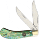 Frost Saddlehorn Abalone Ocoee River Folding Knife, Abalone handle, OC-528AB