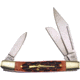 Frost Sharps Wrangler Brown Bone Folding Knife,Stainless Steel,Standard Edge,Clip,Pen and Sheepsfoot,Mirror Polish,Brown,Bone Handle FSHP112BRJB