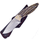 Frost Satin Skinner Knife, 8in Overall, 3.5in, Satin Finish Stainless Blade, Imitation Stag Handle, Nylon Sheath, SW-610SBR