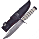 Frost Survival Fixed Blade Knife, 9.5in Overall, 5.25in Satin Sawback Clip Point Blade, Aluminum Handle, Nylon Sheath, TX-177