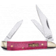 Frost Swayback Uncle Lucky Folding Knife, Red smooth bone handle, UL-195RSB/3
