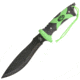 Frost Tac Xtreme Fixed Blade Knife, 7in, Black, Lime Green, Rubber Handle FTX075GB