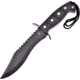 Frost Tac Xtreme Fixed Blade Knife, 7in, Stainless Steel, Standard Edge, Sawback, Black Rubber Handle FTX1451BLK