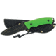 Frost Tac Xtreme Fixed Blade Knife, 9in, 4.25in, Black Stonewash, Lime Green, Composition Handle FTX054ZG
