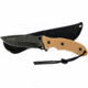 Frost Tac Xtreme Fixed Blade Knife, 9in, 4.5in, Black Stonewash, Tan Composition Handle FTX059T