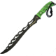 Frost Tac Xtreme Machete Fixed Blade Knife, 15in, Stainless Steel, Standard Edge, Sawback, Black FTX070GR