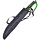 Frost Tac Xtreme Machete Fixed Blade Knife, 17.5in, Stainless Steel, Standard Edge, Sawback, Black FTX068GR