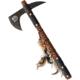 Frost Tomahawk Axe, Stainless Steel, Standard Edge, Black, Leather Wood Handle F19600