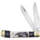 Frost Trapper Folding Knife, Mirror finish stainless clip and spey blades, Buffalo horn and white smooth bone handle with eag, SW-108BHSB/E