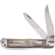 Frost Trapper Ox Horn Folding Knife, 4.13in Closed, Mirror 440 Stainless Clip/Spey Blades, Ox Hornorn Handle, OC-173OX
