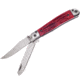Frost Trapper Red Pick Bone Folding Knife, 4.13in Closed, Mirror 440 Stainless Clip/Spey Blades, Red Pick Bone Handle, OC-173RPB