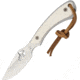 Frost Whitetail The Tusk Skinner Fixed Blade Knife, 2.75in, White, Smooth Bone Handle FWT443WSB