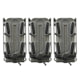 G-Code Pistop Soft Shell Scorpion Tall Mag Carrier w/ P1/P2/P3 Molle and Belt Mounts, Pack of 3, Ambidextrious, Grey Frame/Grey Shell, Tall, SS-P1-3PK-123-GYGY