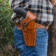 Galco Big Iron Belt Holster, Colt Python 5in, Smith &amp; Wesson L Frame M686 Plus 5in, Right Hand, Tan, BI366
