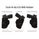 Galco Tuck-N-Go 2.0 Strongside/Crossdraw Iwb Holster, Ruger Max-9, Ambidextrous, Black, TUC890B
