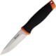 Ganzo Knives G806 Fixed Blade Knife, 3.85in, 8Cr14 Stainless Steel, Drop Point, TPR+PP Black/Orange Handle, G806OR