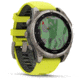 Garmin fenix 8 Sapphire Solar Edition 47mm GPS Watch, Titanium with Amp Yellow/Graphite Silicone, 010-02906-20
