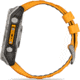 Garmin fenix 8 AMOLED 51mm GPS Watch, Sapphire, Titanium with Spark Orange/Graphite Silicone Band, 010-02905-10