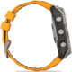 Garmin fenix 8 AMOLED 51mm GPS Watch, Sapphire, Titanium with Spark Orange/Graphite Silicone Band, 010-02905-10