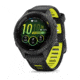 Garmin Forerunner 265S Watch, Black Bezel and Case w/ Black/Amp Yellow Silicone Band, 010-02810-03