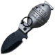 Gen Pro Grenade Assisted Opener Knife, Gray Aluminum Handle, Black Plain SK-8266GY