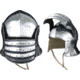 Get Dressed For Battle Bellows Face Sallet, Wearable 14 Gauge Steel Helmet With Liner, AB0344