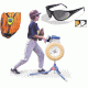 3-PC Softball Fan Gift Package - JUGS Softball Pitching Machine M1100, Sports Sensors Glove Radar, Wiley-X ROMER II 1006