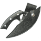 Gil Hibben Legacy Ulu Fixed Blade Knife, 8in Overall, 6.5in 5Cr15Mov SS Blade, Black Pakkawood Handle, Black Leather Sheath., GH5074