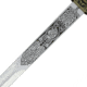 Gladius Bronze Excalibur Sword, 44.5in Overall, 34.5in Stainless Blade, Black Leather Wrapped Handle, 201