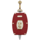 Gladius Mini Roman Sword, 7.25 unsharpened stainless blade, Gold and silver finish metal alloy and wood handle, 188530