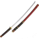Gladius Tokagawa Katana, 29 carbon steel blade, Red rayskin handle with black leather wrap, 110