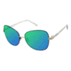 Glamour Editor's Pick GL2006 Sunglasses - Frame Mt Navy/Crystal, Lens Color Blue - Green Flash, Size 56/15mm GL200602