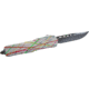GLFA Smooth Spring Assisted OTF Knife, Smooth Blade, White Splatter, 8&quot;, GL-KMD-SMT S-WHT