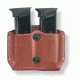 Gould &amp; Goodrich Double Mag Case with Belt Loops - Beretta 83 &amp; Similar, Chestnut Brown, 851-1