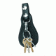 Gould &amp; Goodrich Key Strap w/Flap, Brass, Black Weave, B72WBR