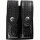 Gould &amp; Goodrich Double Magazine Case w/Snap Closure, Basket Standard Snap - Glock 17/19, Black Weave, B627-7W