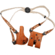 Gould &amp; Goodrich Shoulder Concealment OWB Belt Holster, Glock 17/19/22/23/30, Left Hand, Chestnut Brown, 804-G17LH