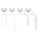 Gray Ops CNC Bag Stop Straight - Shorty, Black, GO-BSTOP-STRSHORT