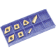 Grizzly Industrial K20 TiN Insert Set (7) for T10295 - Cast Iron T23909