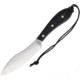 Grohmann Survival Knife Black Micarta, 5.5 satin finish carbon steel blade, Black linen micarta handle, M4C