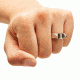Guard Dog Security BearRings, Silver, Small, AP-GDBR-S7
