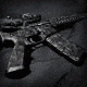 GunSkins AR-15 Rifle Skin, Proveil Reaper Black, One Size Fits All, ar-15-rifle-skin-reaper-black, EDEMO1