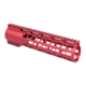Guntec USA 10in AIR-LOK Series M-LOK Compression Free Floating Handguard With Monolithic Top Rail .308 Cal, Anodized Red, GT-10ALC-308-RED